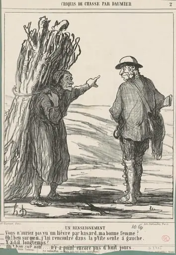 Un renseignement, by Honoré Daumier