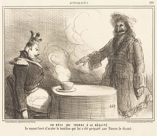 Un rêve qui tourne a la réalité, by Honoré Daumier