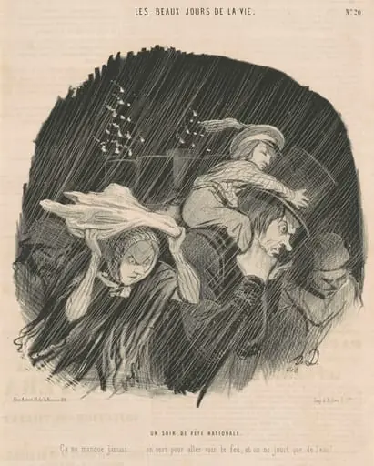 Un soir de fête nationale, by Honoré Daumier