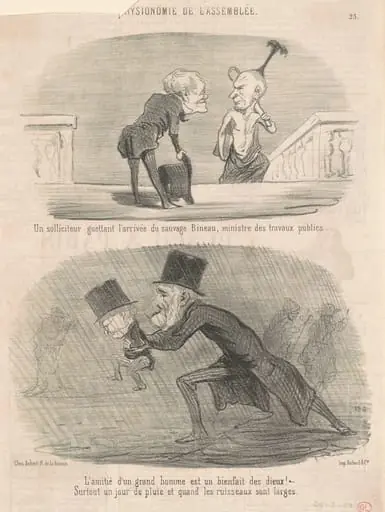 Un soliciteur Guettant ...Bineau!, by Honoré Daumier