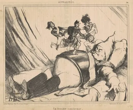 Un terrible cauchemar, by Honoré Daumier