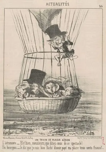 Un train de plaisir aérien, by Honoré Daumier
