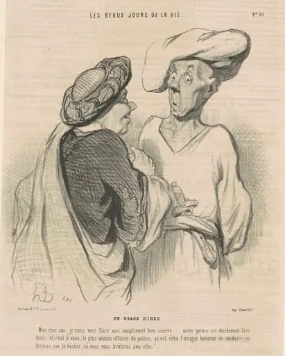 Un usage d'Inde, by Honoré Daumier