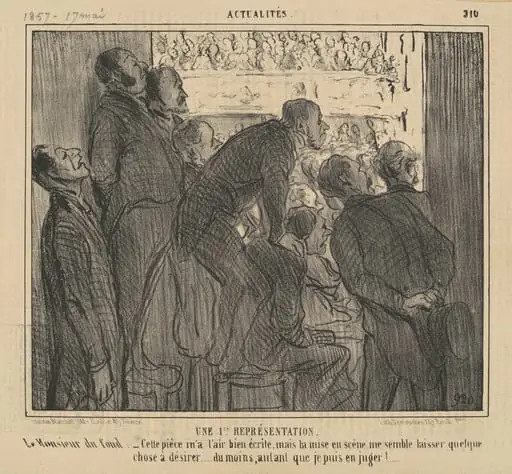 Une 1er reprèsentation de la bourse, by Honoré Daumier