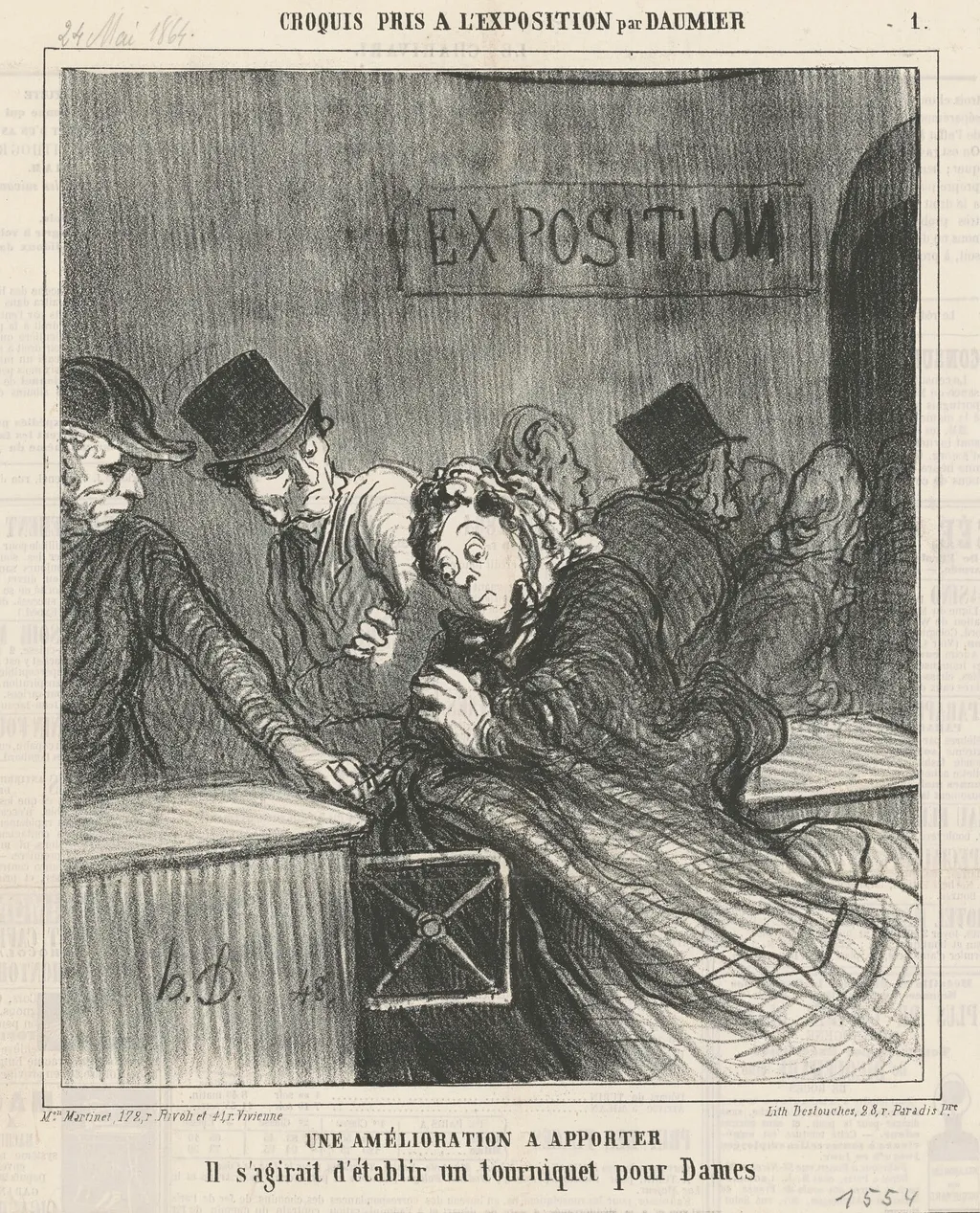 Une amelioration a apporter, by Honoré Daumier, ink, 1864