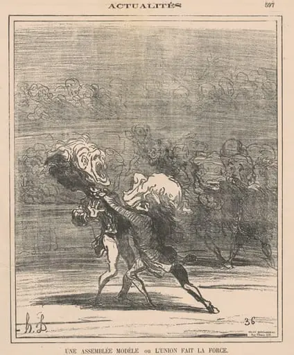Une assembleé modèle ..., by Honoré Daumier