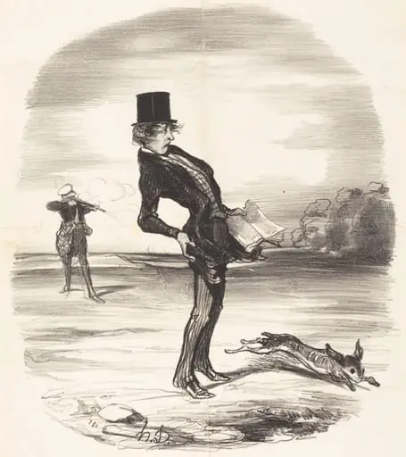 Une Charge déplacée, by Honoré Daumier