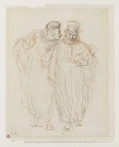 Une confidence (deux avocats), by Honoré Daumier