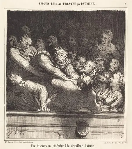 Une Discussion littéraire a la deuxième Galerie, by Honoré Daumier