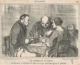 Une expèrience culinaire, by Honoré Daumier, 1857