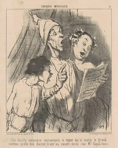Une famille mélomane ..., by Honoré Daumier