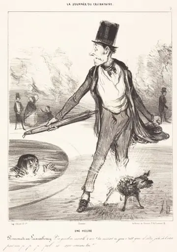 Une heure, by Honoré Daumier