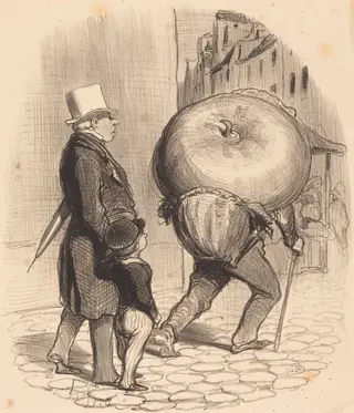 Une Leçon de botanique, by Honoré Daumier, 1852