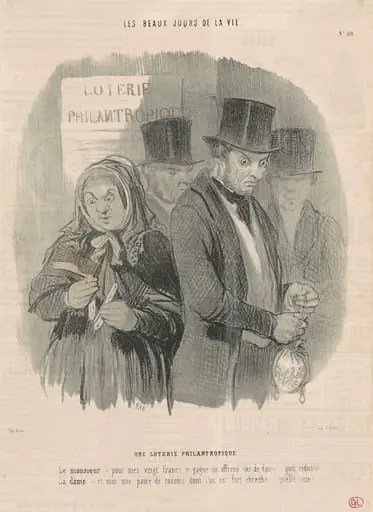 Une loterie philantropique, by Honoré Daumier