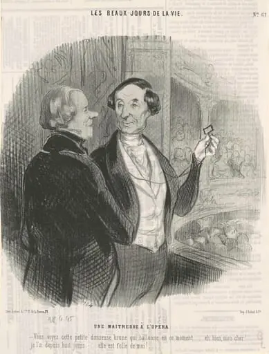 Une maitresse a l'opera, by Honoré Daumier