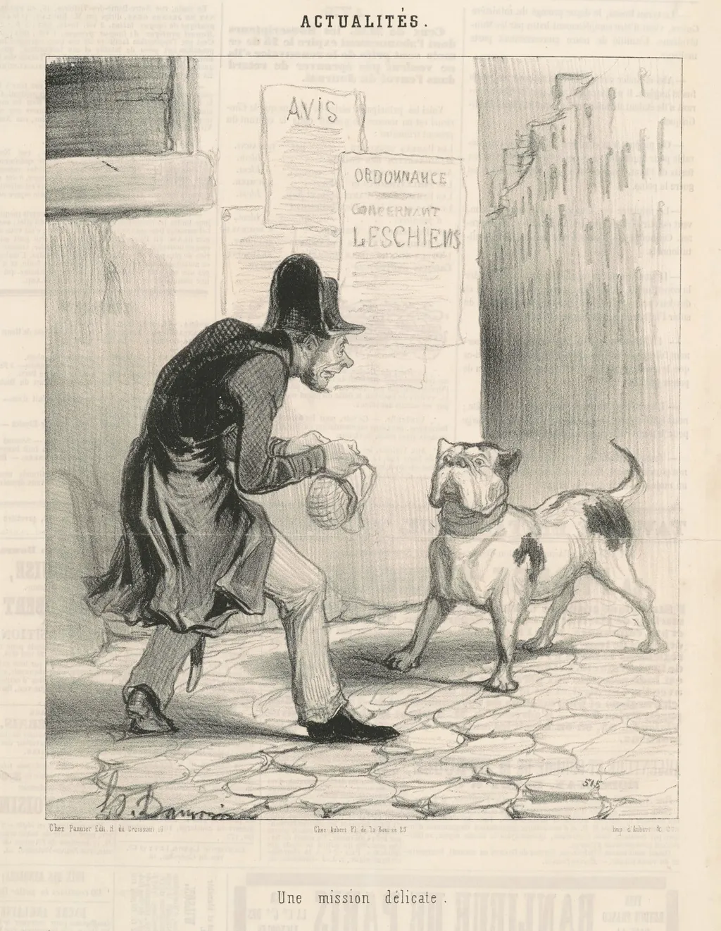 Une mission délicate, by Honoré Daumier, ink, 1843