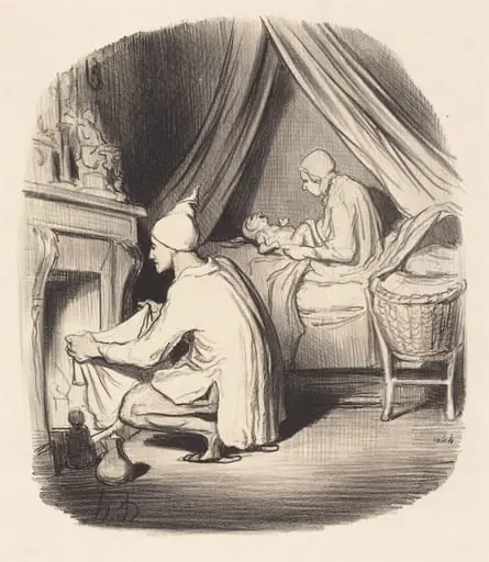 Une Nuit agitée, by Honoré Daumier