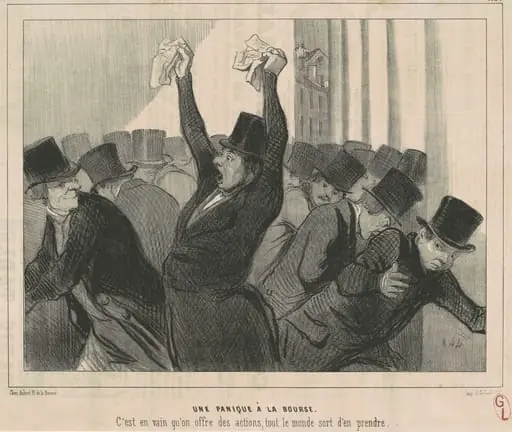 Une Panique a la bourse, by Honoré Daumier