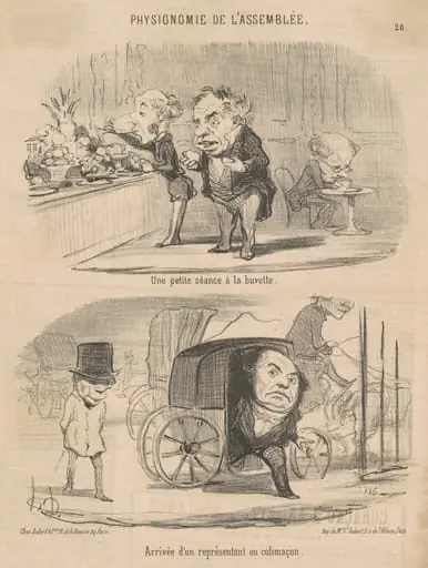 Une petite séance a la buvette, by Honoré Daumier
