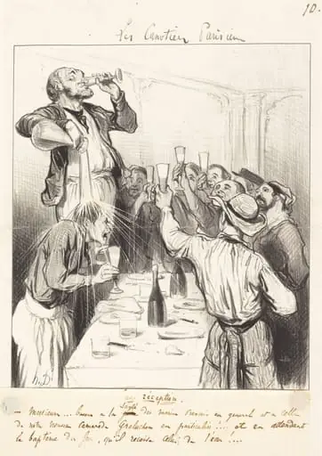 Une Réception, by Honoré Daumier