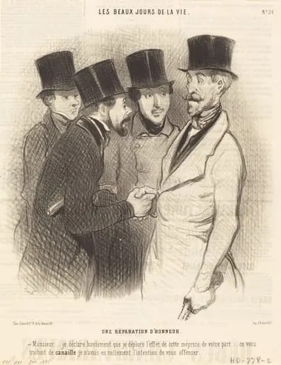 Une Réparation d'honneur, by Honoré Daumier
