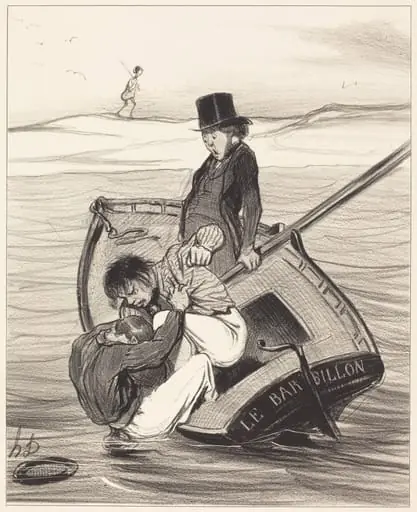 Une Révolte a bord, by Honoré Daumier