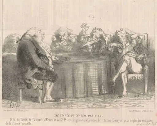 Une séance du conseil des cinq, by Honoré Daumier