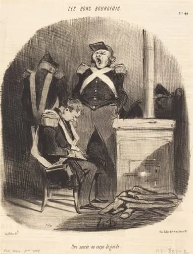 Une Soirée au corps de garde, by Honoré Daumier