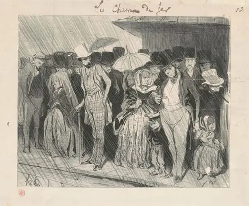 Une station infiniment trop prolongée, by Honoré Daumier