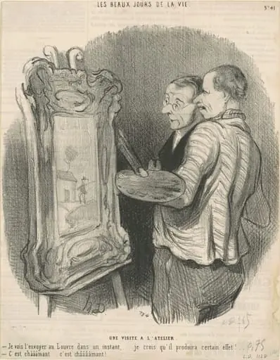 Une visite a l'atelier, by Honoré Daumier