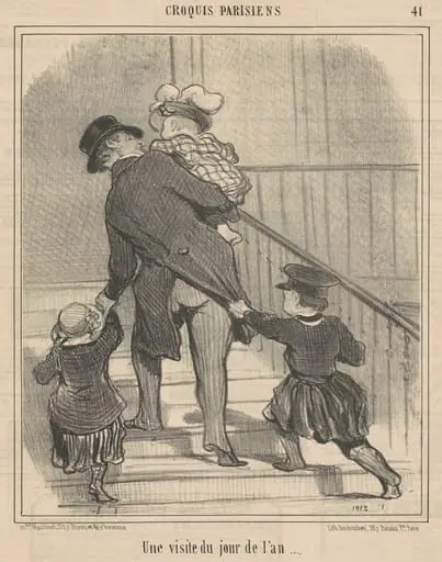 Une visite du jour de l'an, by Honoré Daumier
