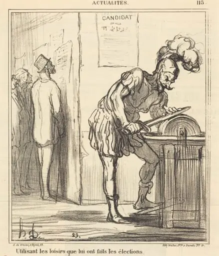 Utilisant les loisirs..., by Honoré Daumier