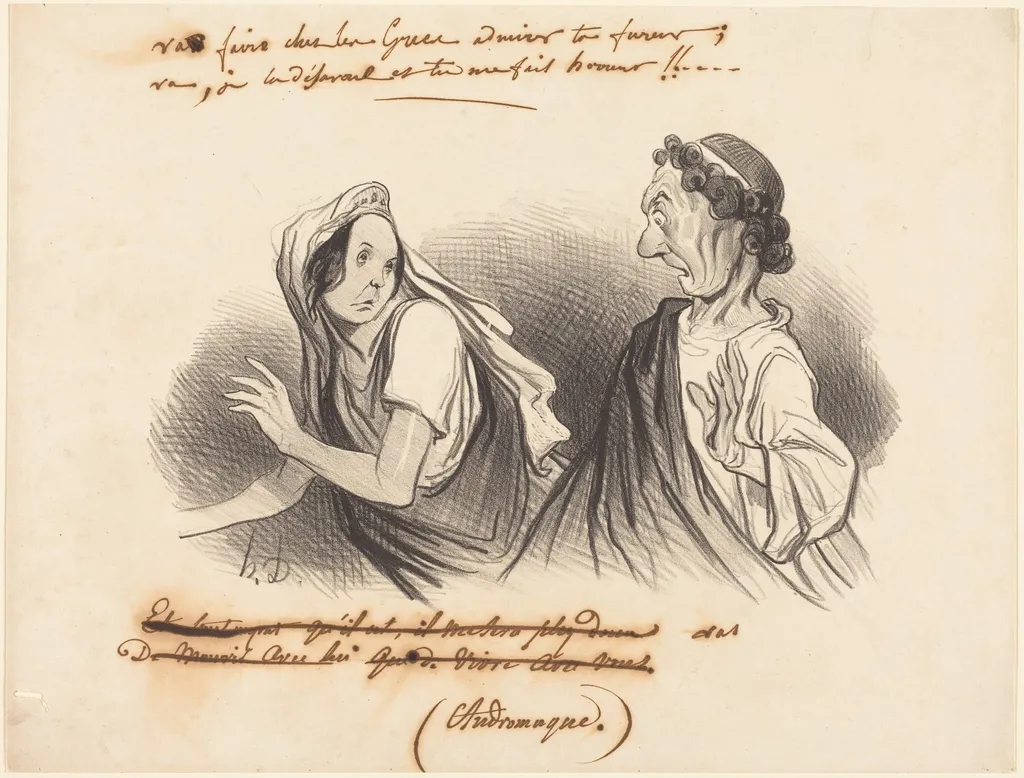 Va faire... admirer ta fureur..., by Honoré Daumier, ink, 1841