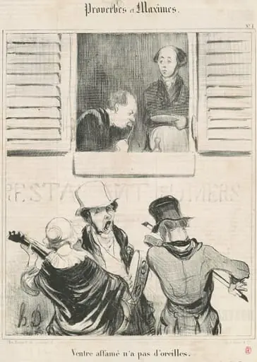 Ventre affamé n'a pas d'orleilles, by Honoré Daumier