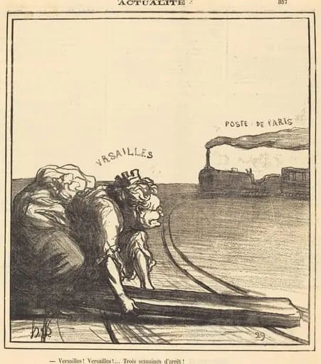 Versailles!... Trois semaines d'arrêt!, by Honoré Daumier