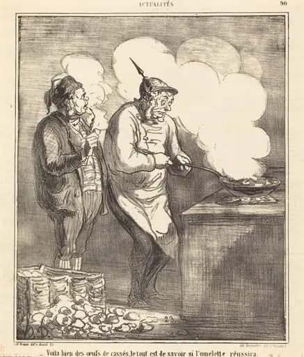 Voila bien des oeufs de cassés..., by Honoré Daumier