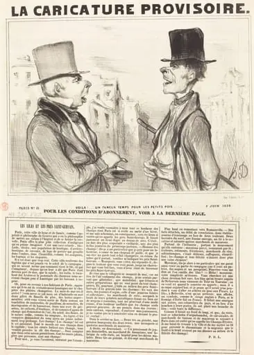 Voila!... un fameux temps pour les petits pois..., by Honoré Daumier