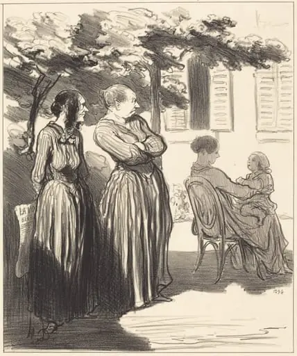 Voila une femme qui, a l'heure solennelle..., by Honoré Daumier