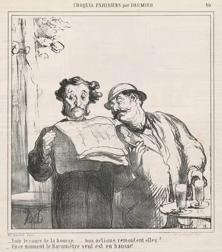 Vois le cours de la bourse, by Honoré Daumier