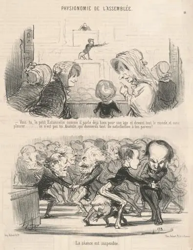 Vois-tu, le petit estancelin comme il parle ..., by Honoré Daumier