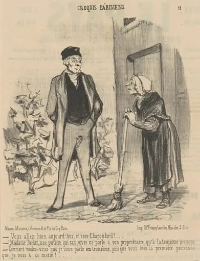 Vous allez bien aujourd'hui, M'sieu Chapoulard? ..., by Honoré Daumier