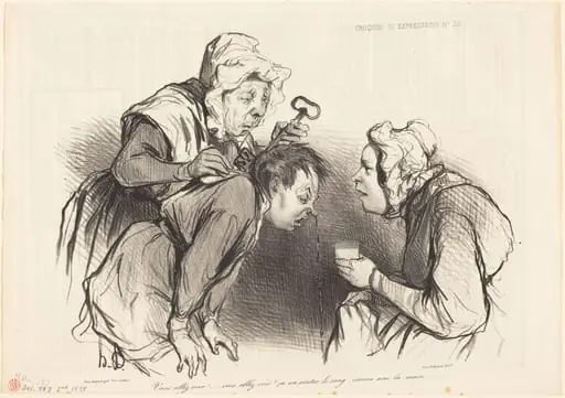 Vous allez voir!... ça va arrêter le sang..., by Honoré Daumier