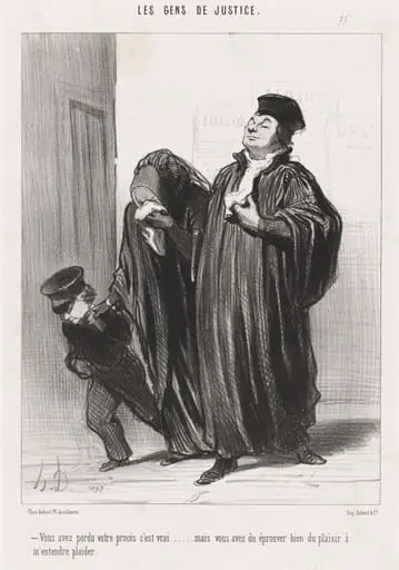 Vous avez perdu votre procès c'est vrai..., by Honoré Daumier