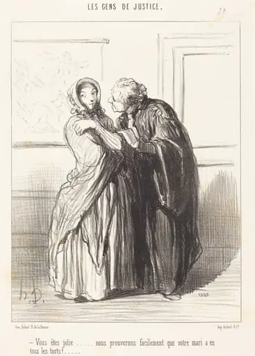 Vous êtes jolie..., by Honoré Daumier