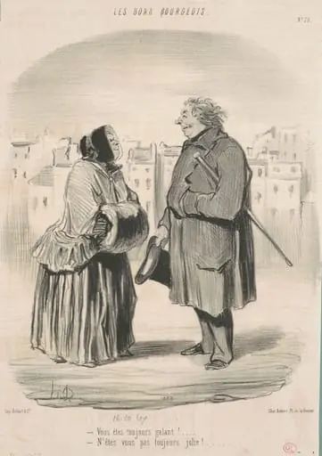 Vous êtes toujours galant! ..., by Honoré Daumier