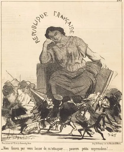 Vous finirez par vous lasser de m'attaquer..., by Honoré Daumier