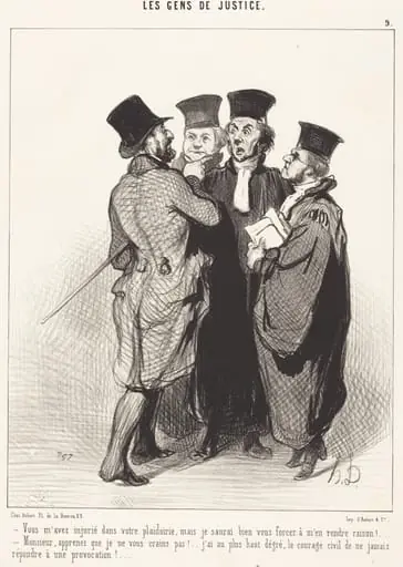 Vous m'avez injurié dans votre plaidoirie..., by Honoré Daumier