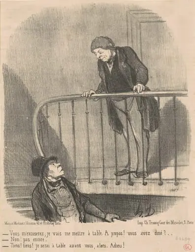 Vous m'excuserez: je vais me mettre a table ..., by Honoré Daumier