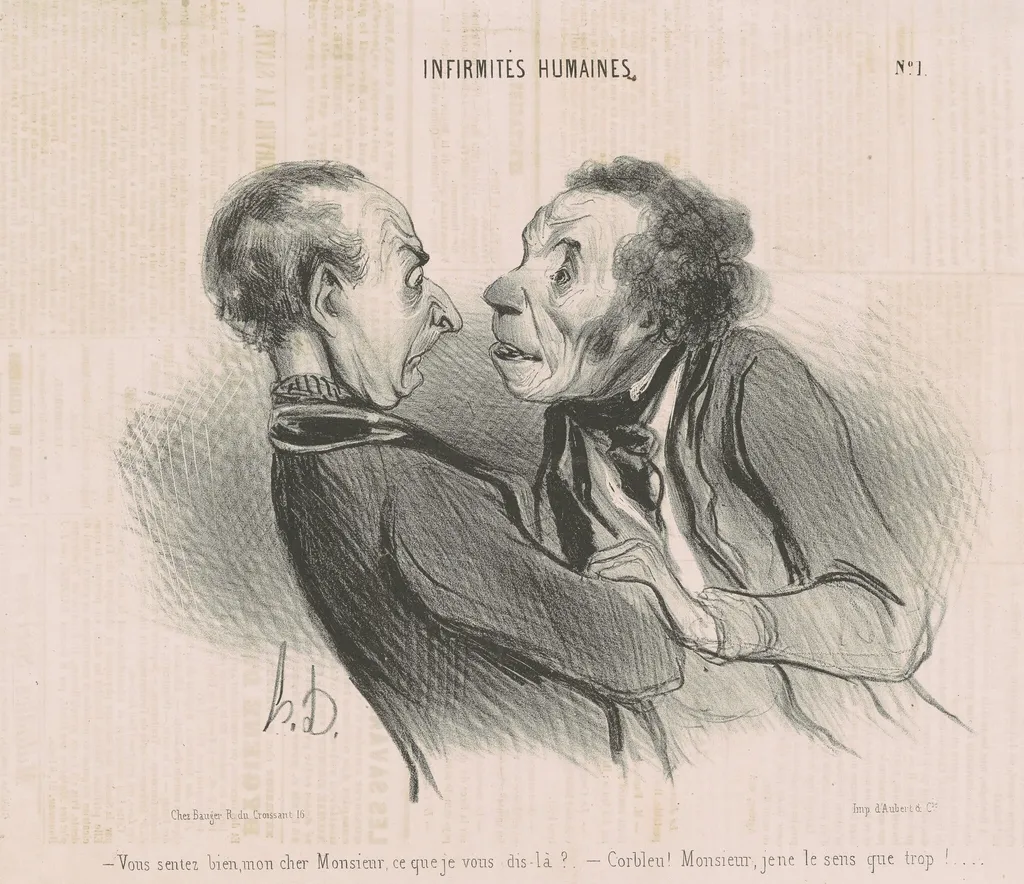 Vous sentez bien, mon cher monsieur..., by Honoré Daumier, ink, 1840