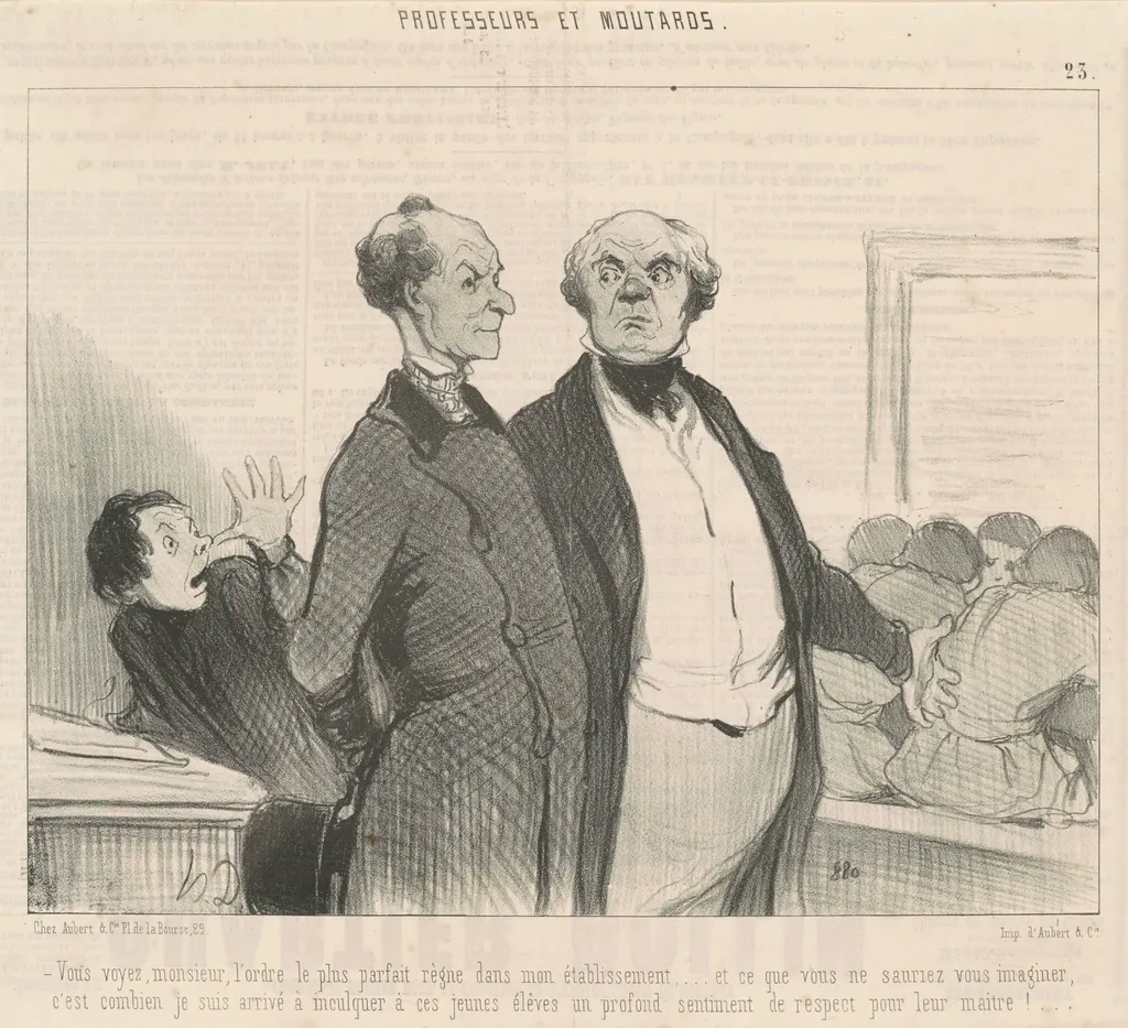 Vous voyez ... l'orde le plus parfait règne ..., by Honoré Daumier, ink, 1846
